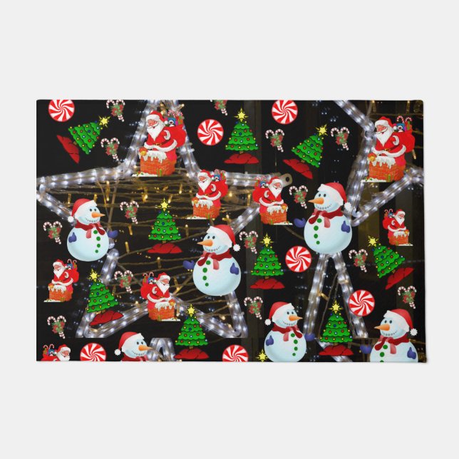 Alfombra de Navidad, Muñeco de Nieve (Anverso)