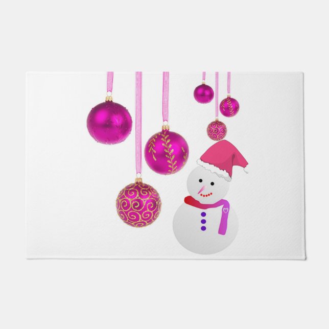 Alfombra de Navidad, Muñeco de Nieve (Anverso)