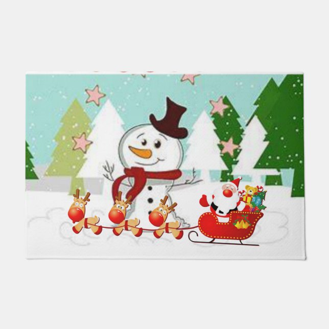 Alfombra de Navidad, Muñeco de Nieve (Anverso)