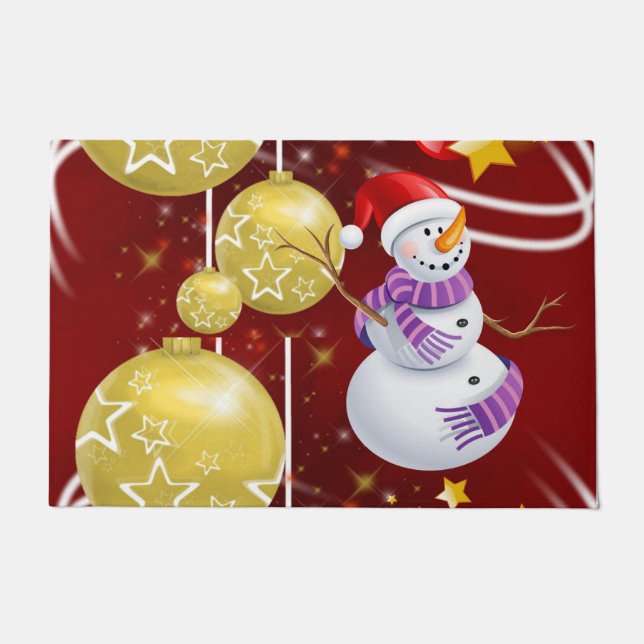 Alfombra de Navidad, Muñeco de Nieve (Anverso)