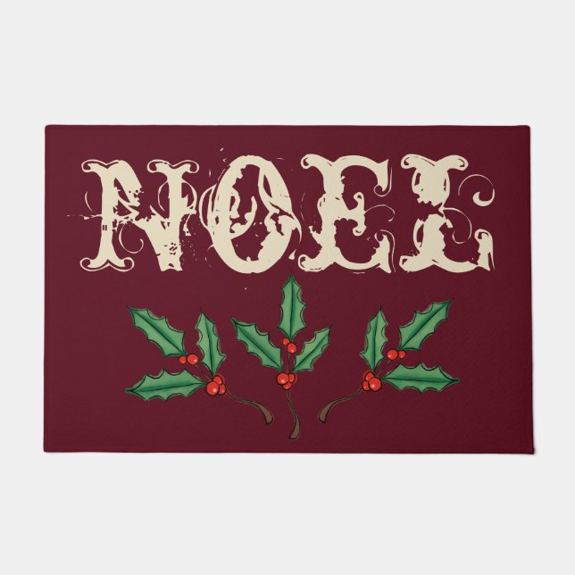 Alfombra de Navidad Rústica Noel (Anverso)
