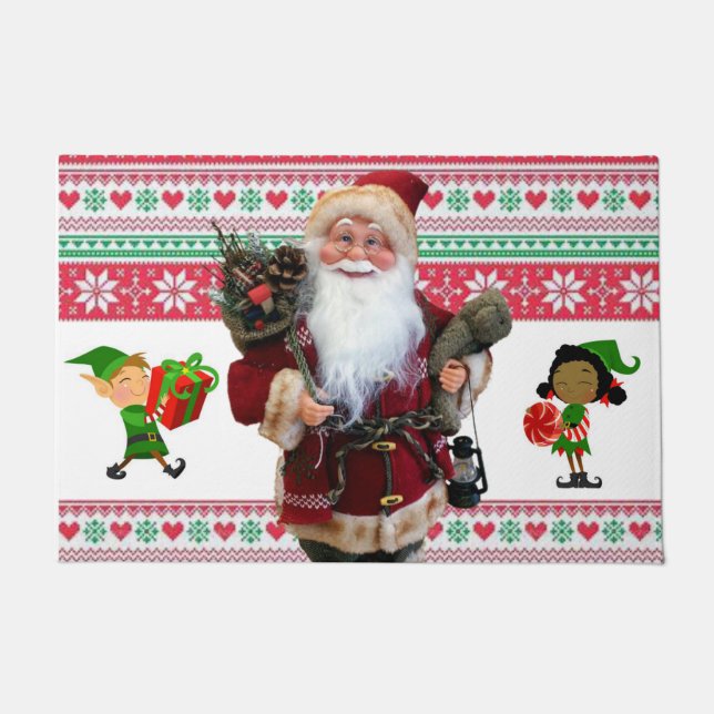Alfombra de Navidad, Santa (Anverso)