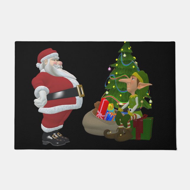 Alfombra de Navidad, Santa (Anverso)