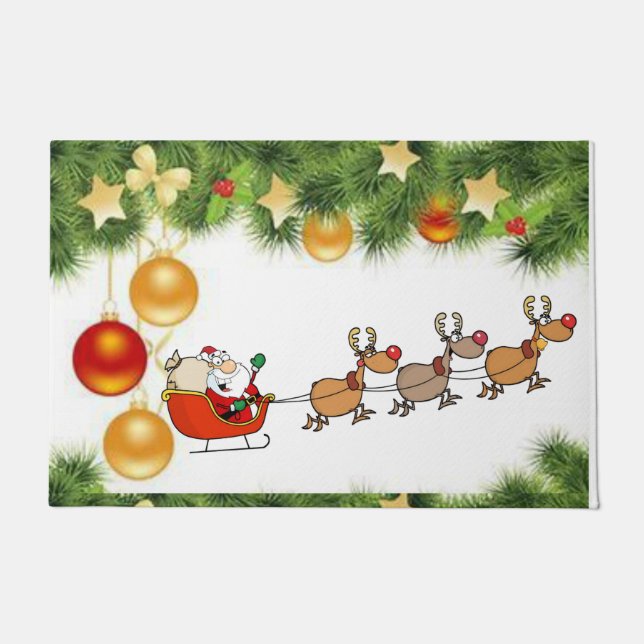 Alfombra de Navidad, Santa (Anverso)