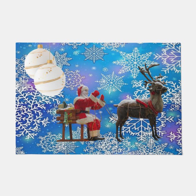 Alfombra de Navidad, Santa (Anverso)