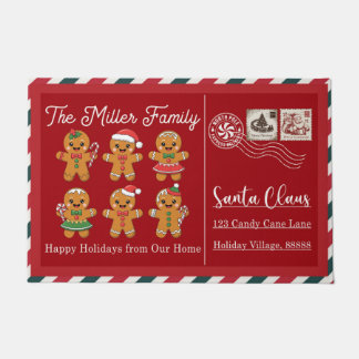 Alfombra de Navidad Santa Stop Here – Divertida Fe