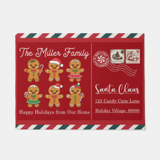 Alfombra de Navidad Santa Stop Here – Divertida Fe