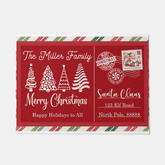 Alfombra de Navidad Santa Stop Here – Divertida Fe