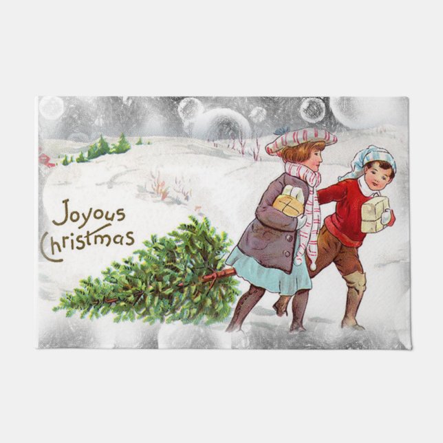 Alfombra de Navidad, Vintage (Anverso)