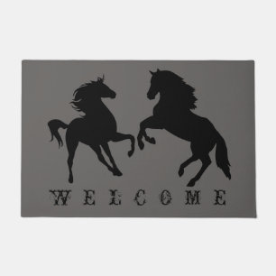 Alfombra de Pareja Caballo Negro - Colores Persona