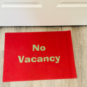 Alfombra de puerta burdeos divertida sin vacantes