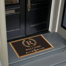 Alfombra de Puerta con Corona de Laurel Personaliz