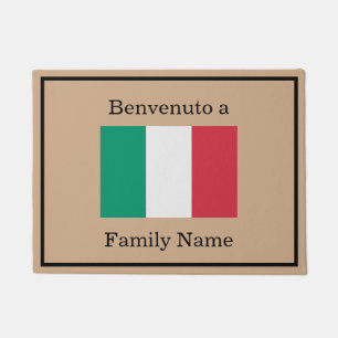 Alfombra de puerta con nombre de familia de bander