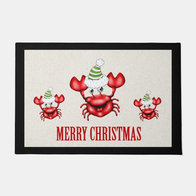 Alfombra de puerta de cangrejo de Navidad (Anverso)