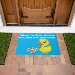 ALFOMBRA DE PUERTA DE FAMILIA DE PATOS ANIMADOS