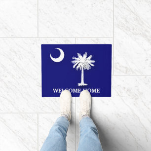Alfombra de puerta de la bandera de Carolina del S