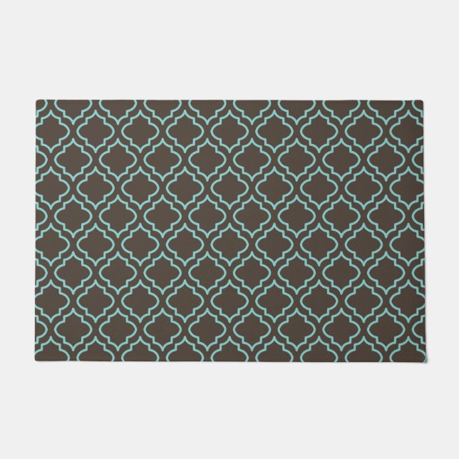 Alfombra de puerta marrón Aqua clásica (Anverso)