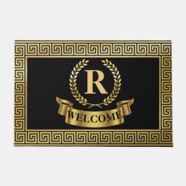 Alfombra de puerta personalizable con corona de la