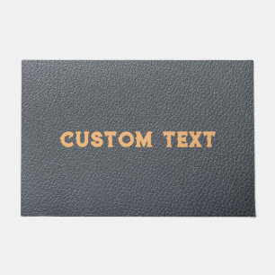 ALFOMBRA DE PUERTA PERSONALIZADA DE CUERO NEGRO
