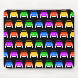 Alfombra de ratón arcoiris clásica Fiat 500