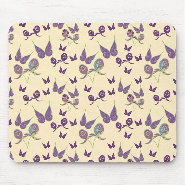 Alfombra de ratón Butterfly Joy in Cream (Frente)