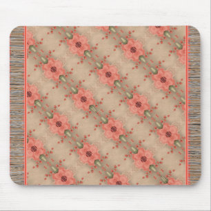 Alfombra de ratón con motivos florales de Coral du