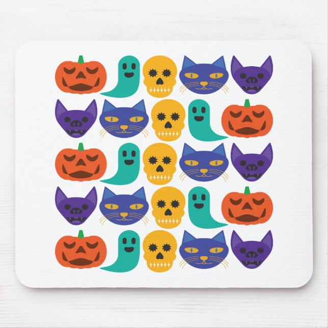 Alfombra de ratón con patrón de Halloween (Frente)