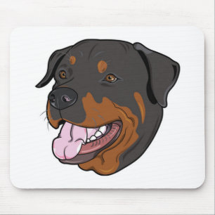 Alfombra de ratón de cachorro de perro Rottweiler