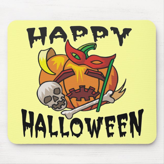 Alfombra de ratón de calabaza de fiesta de Hallowe (Frente)