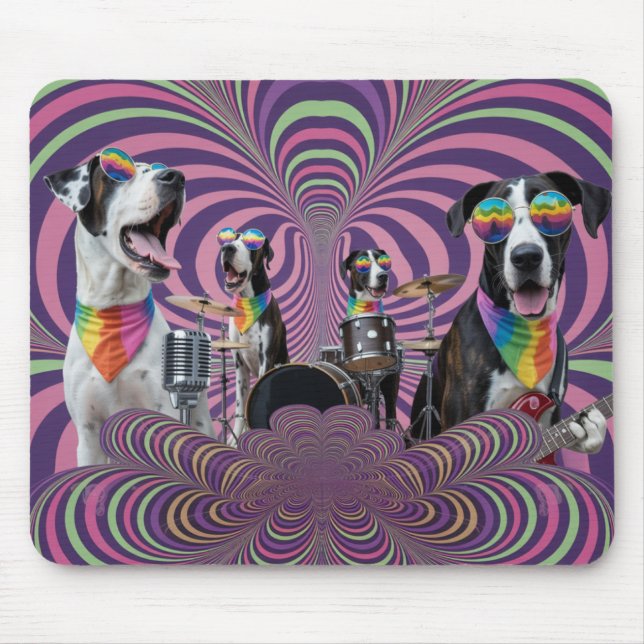 Alfombra de ratón de Great Dane Rockers (Frente)