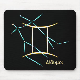 Alfombra de ratón de la constelación zodiacal Gémi