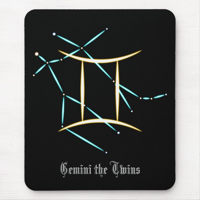 Alfombra de ratón de la constelación zodiacal Gémi (Frente)