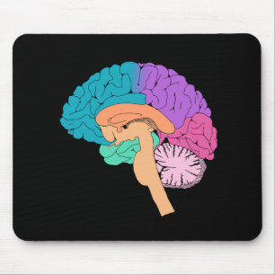 Alfombra de ratón de media cerebro de ciencia