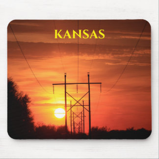 Alfombra de ratón de puesta de sol de Kansas con s