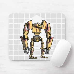 Alfombra de ratón de robot Mecha de ciencia ficció