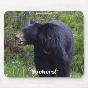 Alfombra de ratón de vida silvestre de oso negro