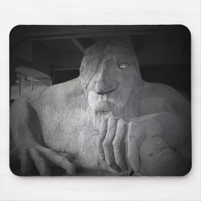 Alfombra de ratón del troll Fremont de Seattle (Frente)