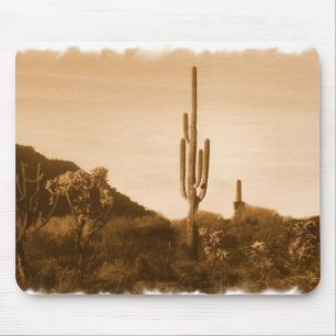alfombra de ratón desierto en sepia