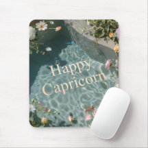 Alfombra de ratón feliz Capricornio