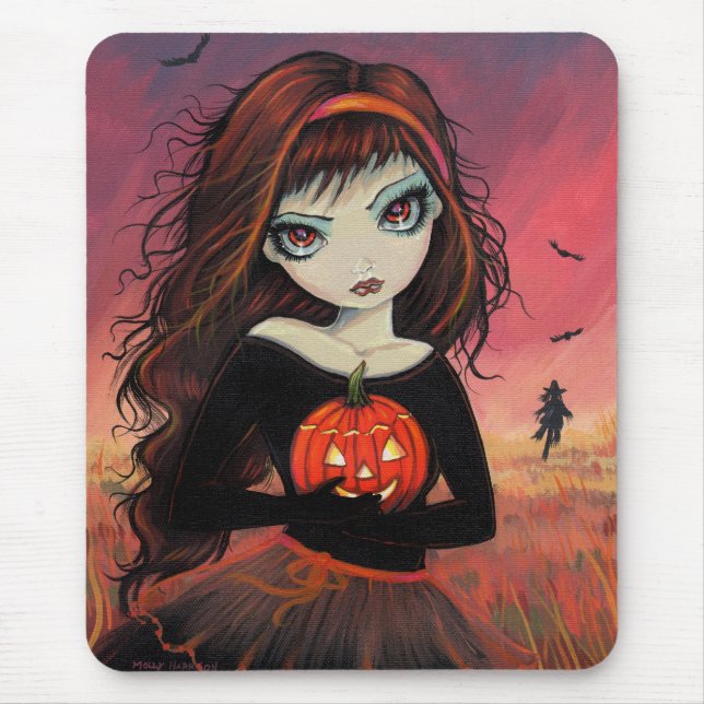 Alfombra de ratón Halloween Fuego de Otoño (Frente)