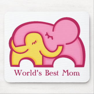 Alfombra de ratón para mamá del mundo elefante y c