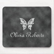 Alfombra de ratón personalizada Mariposa de plata