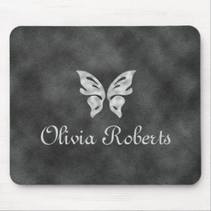 Alfombra de ratón personalizada Mariposa de plata