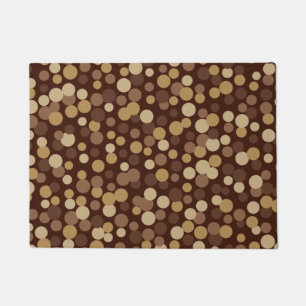 Alfombra de regalo con puntos marrones retro