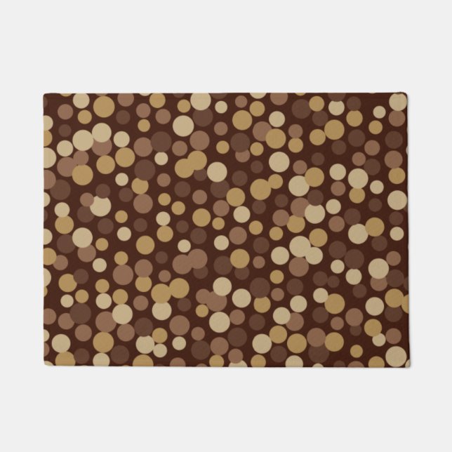 Alfombra de regalo con puntos marrones retro (Anverso)
