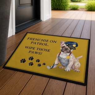 Alfombra de seguridad para perro bulldog francés