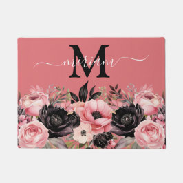 Alfombra de Suelo de Cocina de Lujo: Flores Rosas 