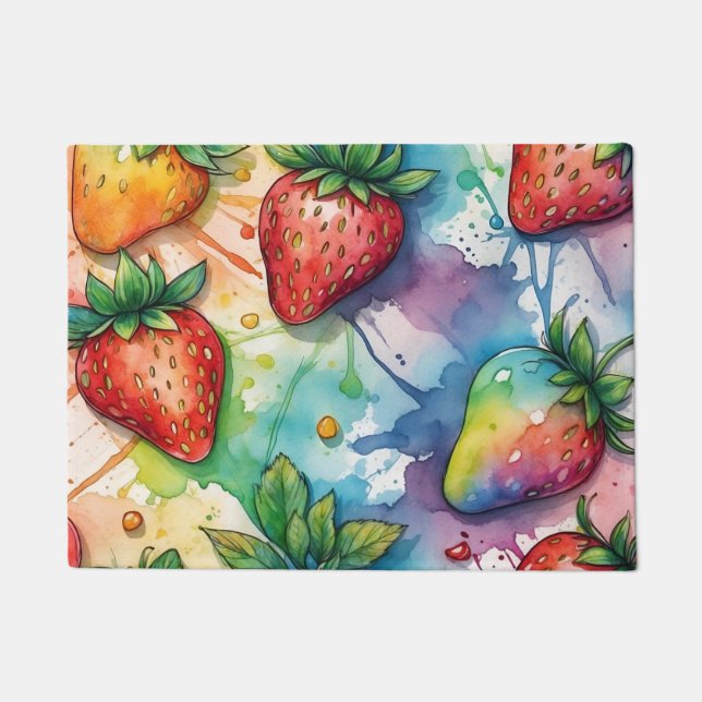 Alfombra de suelo de cocina Fresas Fresas (Anverso)