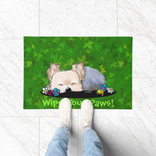 Alfombra de Yorkie Ayudante de Jardín Soñoliento