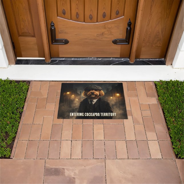 Alfombra divertida de Cockapoo regalo para dueños  (Exterior)